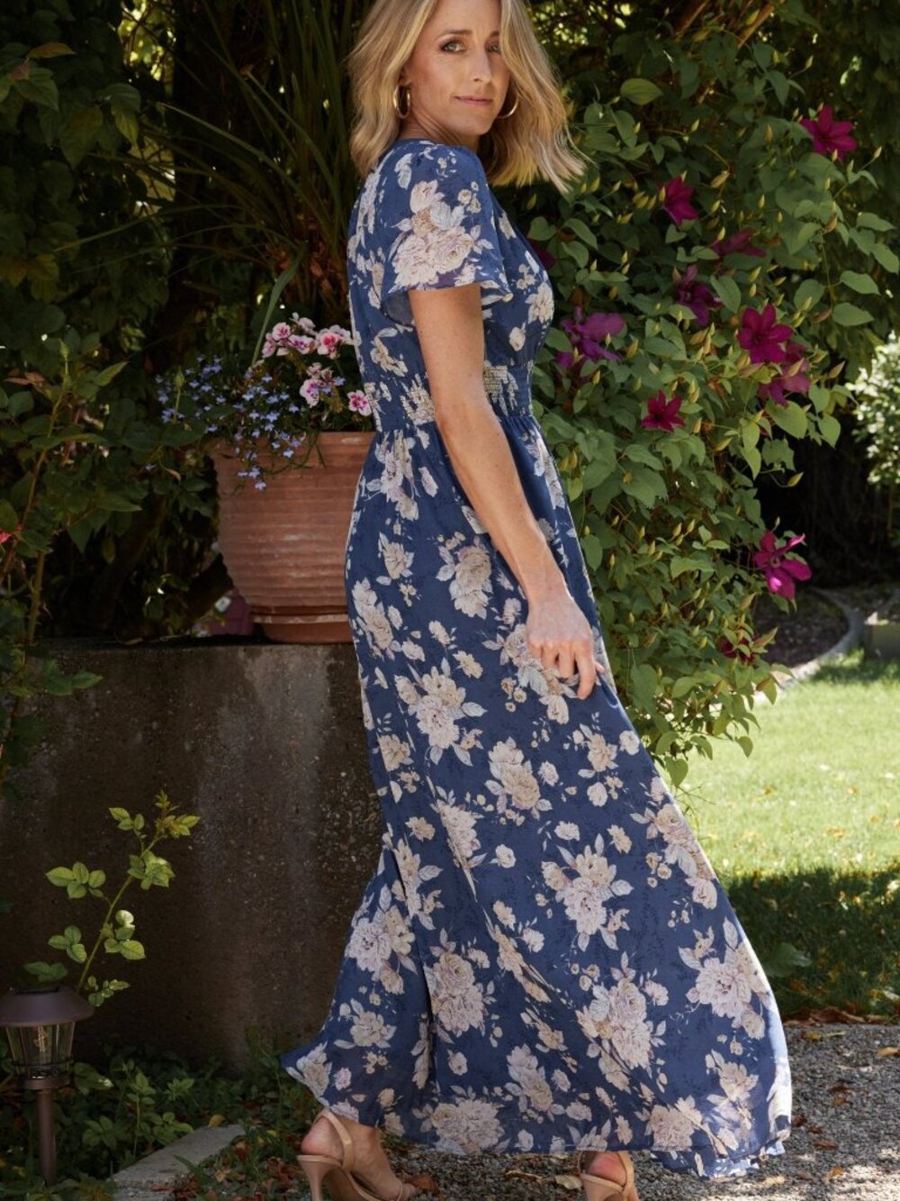 Baltic Born Birdie Maxi Dress | Blue + Blush Floral Size XLXL - Picture 4 of 5